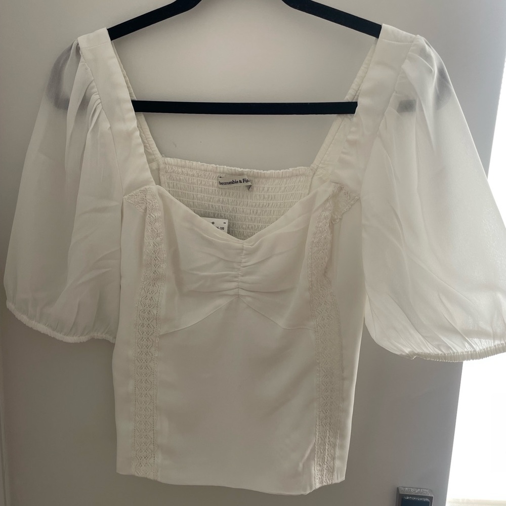 Abercrombie & Fitch Blouse Top White NWT!!!